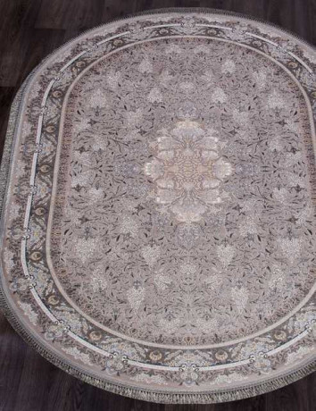 Иранский ковер FARSI 1200 G247-LIGHT-GRAY-OVAL