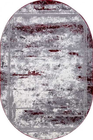 Турецкий ковер SATINE-S107B-KOYU-GREY-COKEN-RED-OVAL