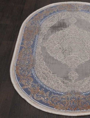 Турецкий ковер QATAR-33031-030-BLUE-OVAL