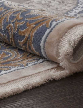 Турецкий ковер QATAR-33031-030-BLUE-OVAL