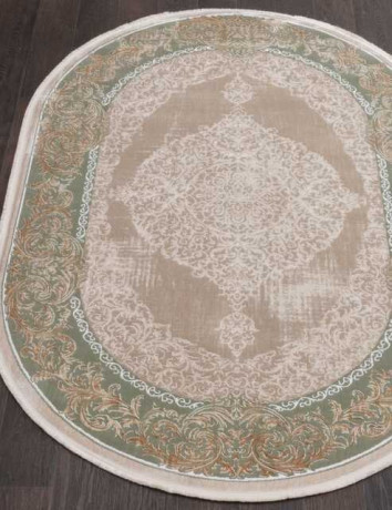 Турецкий ковер QATAR-33031-040-GREEN-OVAL