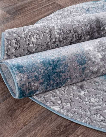 Турецкий ковер SATINE-S122A-KOYU-GREY-COKEN-BLUE-OVAL