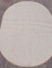 Ковёр VEGAS-S115-CREAM-OVAL