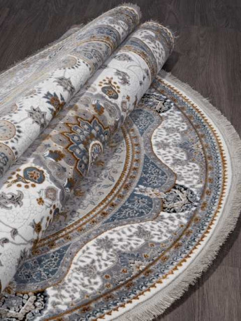 Турецкий ковер CASABLANKA-9733A-WHITE-OVAL