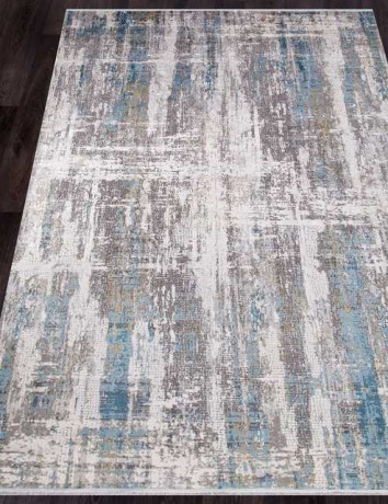 Турецкий ковер OLIMPOS-M351B-CREAM-D-BLUE-OVAL