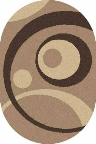 Овальный ковер PLATINUM T151 D.BEIGE