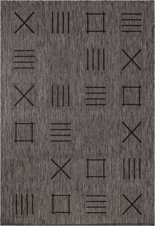 Ковёр VEGAS-S003-D-GRAY-BLACK-STAN