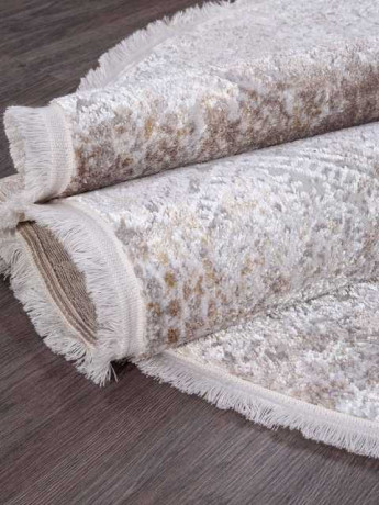 Турецкий ковер AJMAL-LP-257-CREAM-BROWN-OVAL