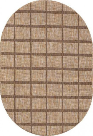 Ковёр VEGAS-S004-BEIGE-BROWN-OVAL