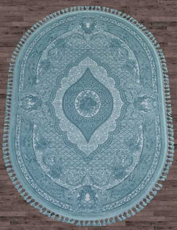 Турецкий ковер HUNKAR-07931-BLUE-BLUE-OVAL