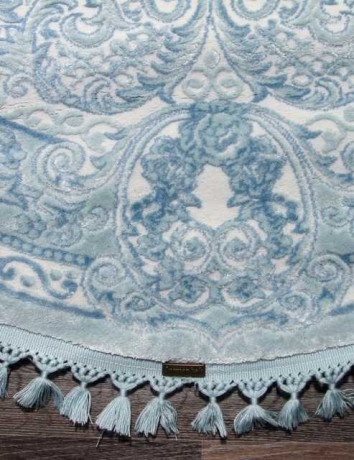 Турецкий ковер HUNKAR-07931-BLUE-BLUE-OVAL