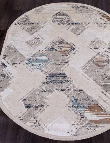 Ковёр ERKAPLAN RODOS-7436D-L-BLUE-CREAM-OVAL