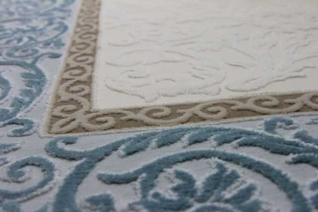 Турецкий ковер HUNKAR-08058T-BLUE-WHITE-STAN