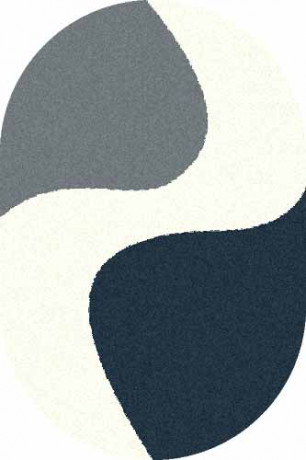 Овальный ковер PLATINUM T616 BLUE-NAVY