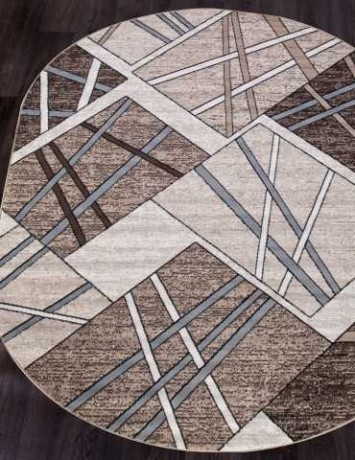 Ковёр SIERRA D487-BEIGE-BROWN-OVAL