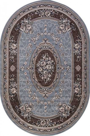 Ковёр SIERRA-5444-BLUE-BROWN-OVAL