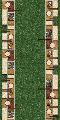 Ковровая тканная дорожка Диана 4 зеленый