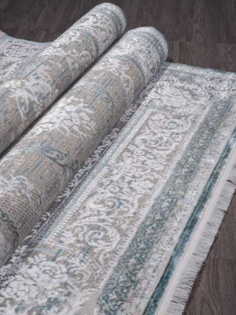 Турецкий ковер AJMAL-LP-292-CREAM-TURQUOISE-STAN