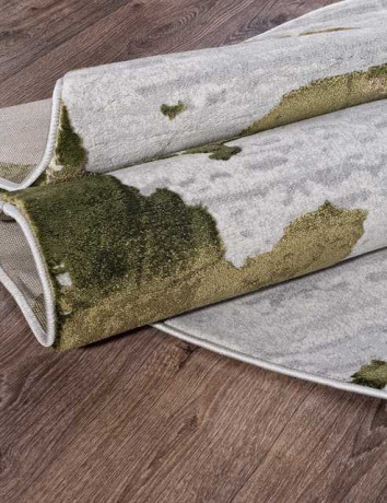 Турецкий ковер TOKIO-17974A-GREY-L-GREEN-OVAL