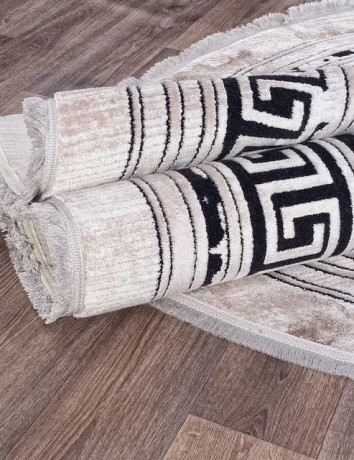 Турецкий ковер RAMIYA-18729S-D-BEIGE-IVORY-OVAL