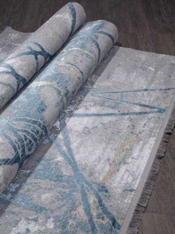 Турецкий ковер AJMAL-LP-315-GREY-BLUE-STAN