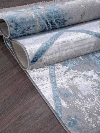 Турецкий ковер AJMAL-LP-315-GREY-BLUE-STAN