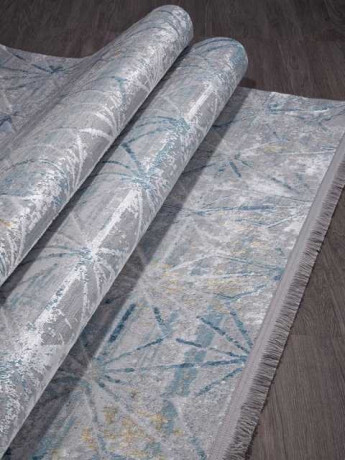 Турецкий ковер AJMAL-LP-320-GREY-BLUE-STAN