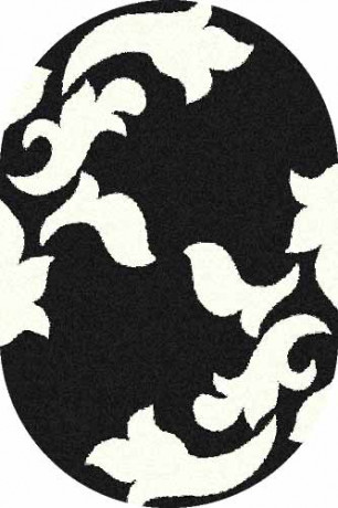 Овальный ковер PLATINUM T620 BLACK-NATURAL