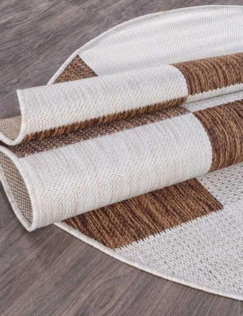 Ковёр VEGAS-S005-CREAM-BROWN-OVAL