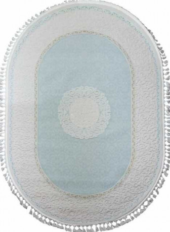 Турецкий ковер HUNKAR-7908-BLUE-BLUE-OVAL