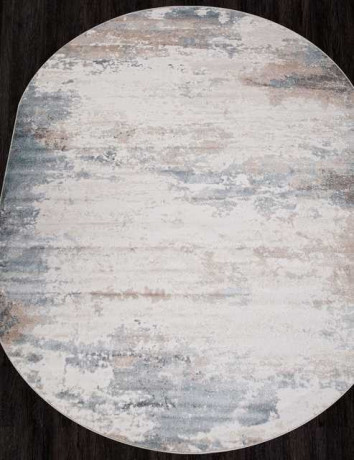 Ковёр NATUREL-D994-BEIGE-BLUE-OVAL
