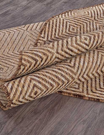 Ковёр VEGAS-S006-BEIGE-BROWN-OVAL