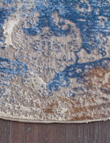 Турецкий ковер ARMINA-03879A-BLUE-BLUE-OVAL