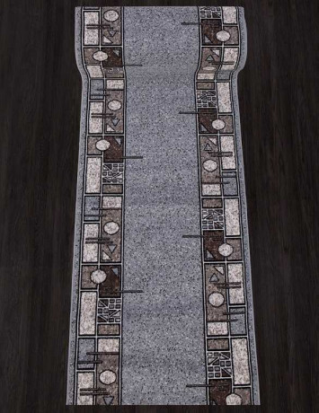 Ковровая тканная дорожка Диана 4 серый