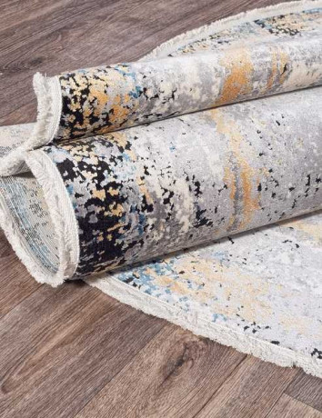 Турецкий ковер ERVA-18126-GOLD-GRAY-OVAL