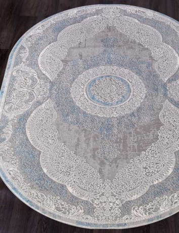 Турецкий ковер ARMINA-03880A-BLUE-BLUE-OVAL