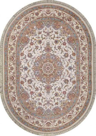Ковёр ARAVIA-D158-CREAM-BLUE-OVAL