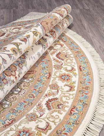 Ковёр ARAVIA-D158-CREAM-BLUE-OVAL