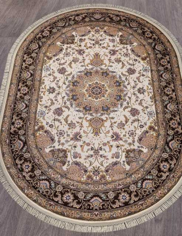 Ковёр ARAVIA-D158-CREAM-BROWN-OVAL