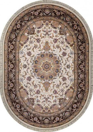 Ковёр ARAVIA-D158-CREAM-BROWN-OVAL