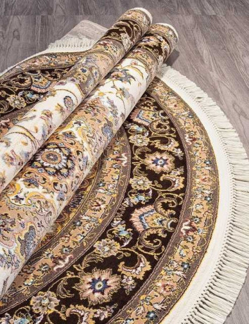 Ковёр ARAVIA-D158-CREAM-BROWN-OVAL