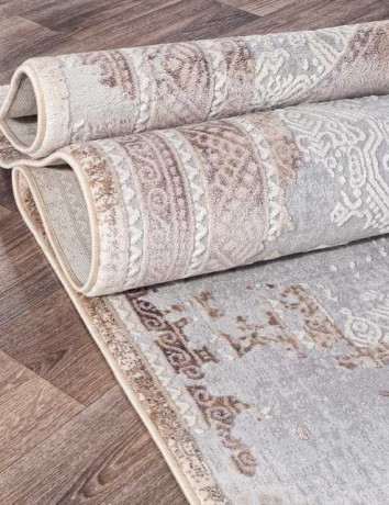Турецкий ковер TOKIO-17495A-GREY-BEIGE-STAN