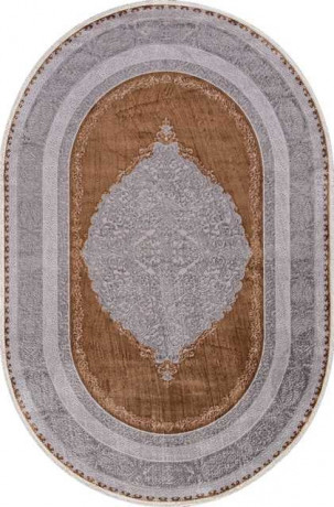 Турецкий ковер ERVA-18133-GRAY-TERRA-OVAL