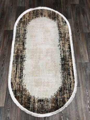 Турецкий ковер DOKU-9348B-GREY-BROWN-OVAL