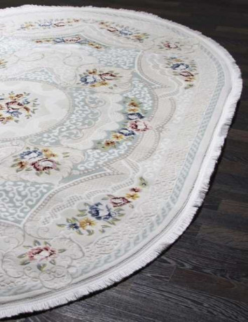 Турецкий ковер TRUVA-08328A-BLUE-BLUE-OVAL