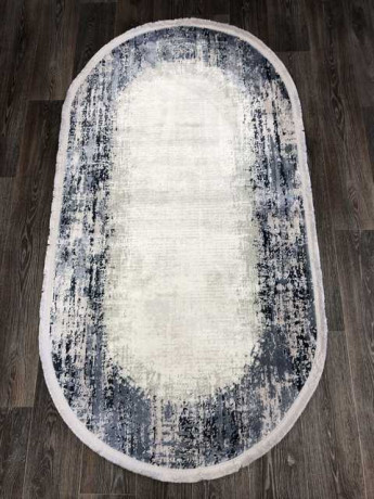 Турецкий ковер DOKU-9348H-BLUE-CREAM-OVAL