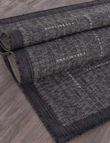 Ковёр VEGAS-S008-BLACK-GRAY-STAN