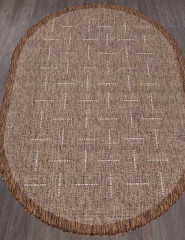 Ковёр VEGAS-S008-BROWN-CREAM-OVAL