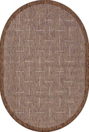 Ковёр VEGAS-S008-BROWN-CREAM-OVAL