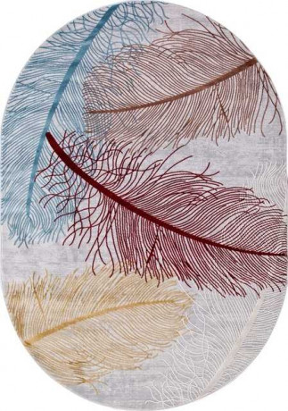 Турецкий ковер TOKIO-17982A-CREAM-GREY-OVAL